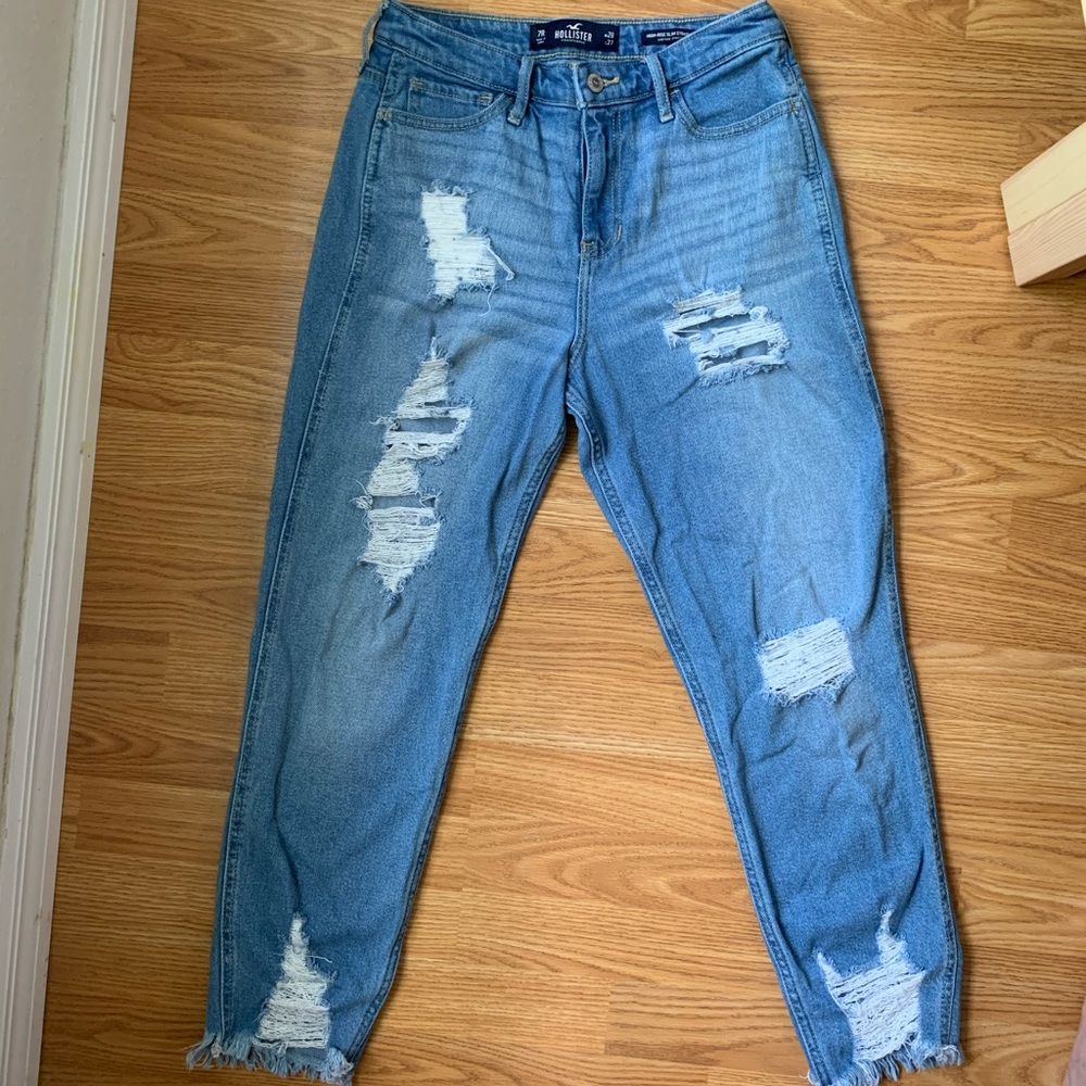 Hollister High-Rise Slim Straight Jeans Sz 7